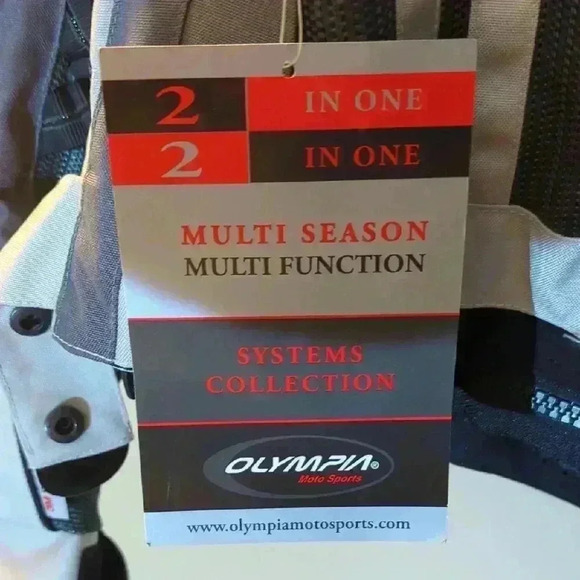 Olympia Motorsports Gray and White Women's Jacket, medium - Picture 8 of 13